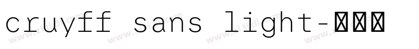 cruyff sans light字体转换